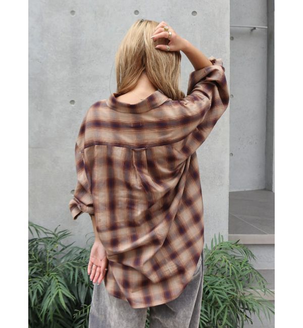 Ungrid「ビッグルーズチェックシャツ」|シャツ・ブラウス|