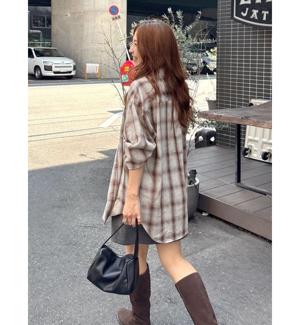 Ungrid「ビッグルーズチェックシャツ」|シャツ・ブラウス|