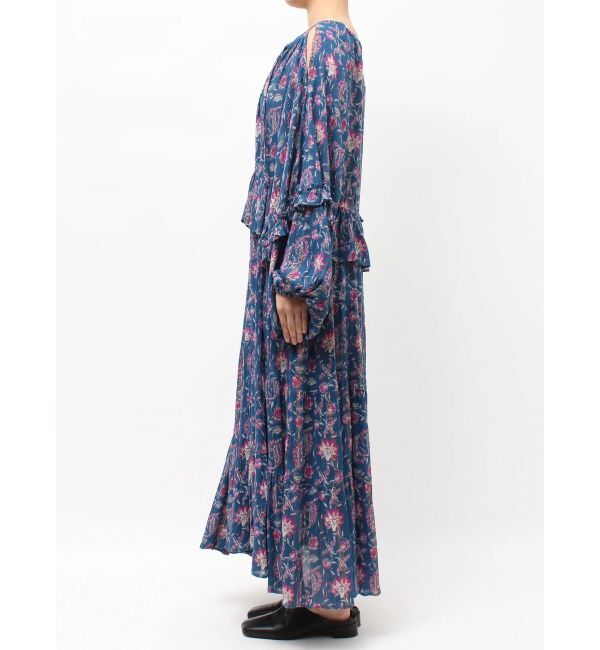 Ungrid「エスニックフラワーボリュームワンピース」|ワンピース|