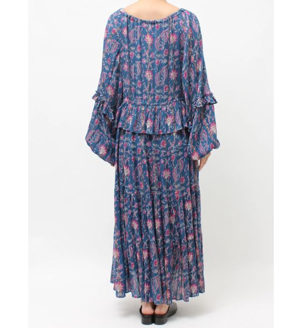 Ungrid「エスニックフラワーボリュームワンピース」|ワンピース|