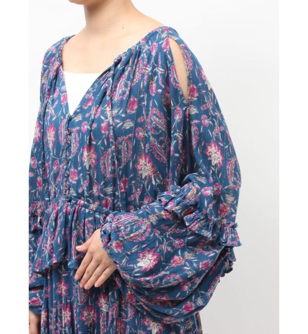 Ungrid「エスニックフラワーボリュームワンピース」|ワンピース|