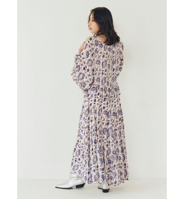 Ungrid「エスニックフラワーボリュームワンピース」|ワンピース|