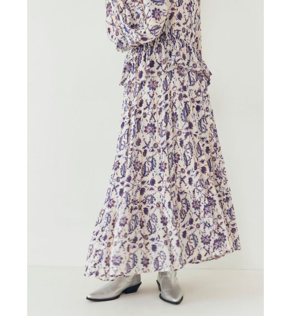 Ungrid「エスニックフラワーボリュームワンピース」|ワンピース|