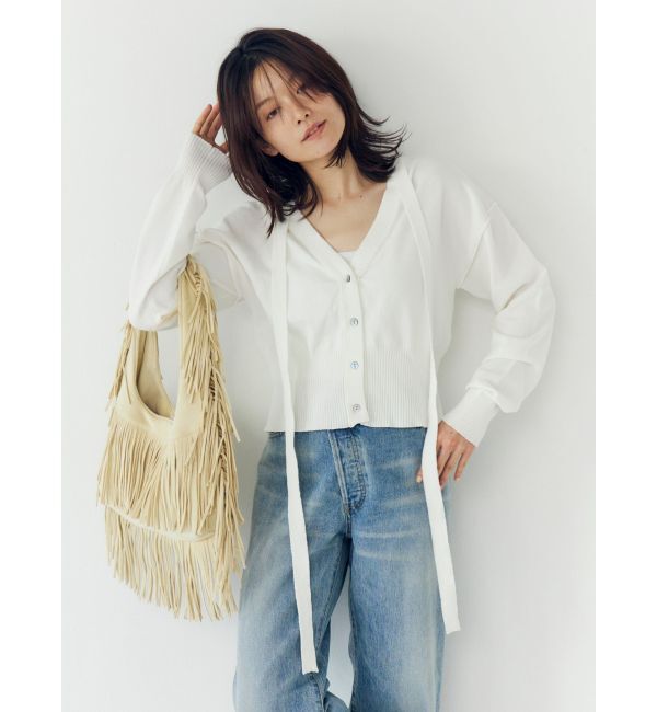 Ungrid「リボンデザインニットカーディガン」|カーディガン|