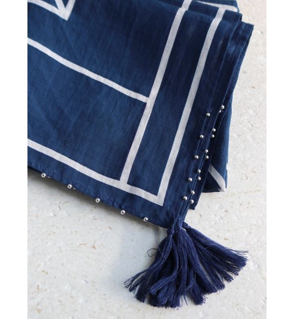 Ungrid「ビーズコンビ大判スカーフ」|バンダナ・スカーフ|