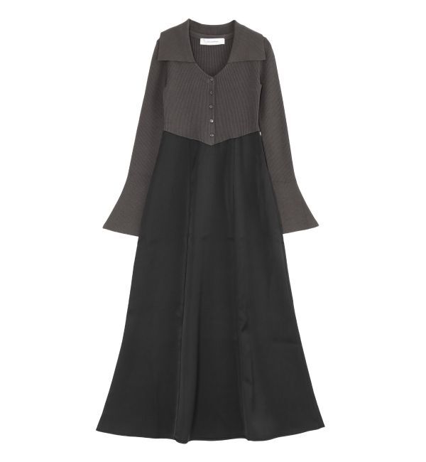 LAGUNAMOON「カラーニットドッキングナローワンピース」|ワンピース|