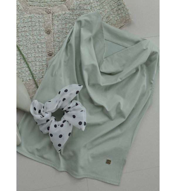 LAGUNAMOON「【接触冷感】オフショルドレープカットトップス」|Tシャツ・カットソー|