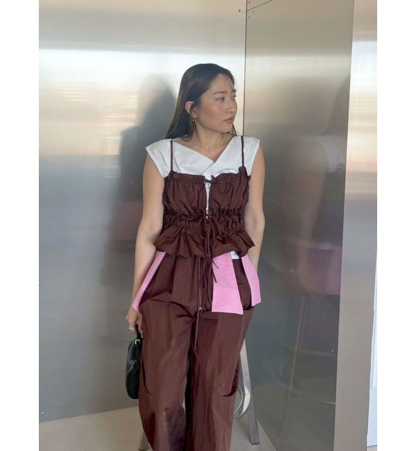 LAGUNAMOON「【接触冷感】オフショルドレープカットトップス」|Tシャツ・カットソー|