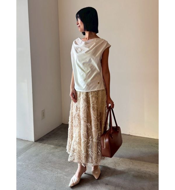 LAGUNAMOON「【接触冷感】オフショルドレープカットトップス」|Tシャツ・カットソー|