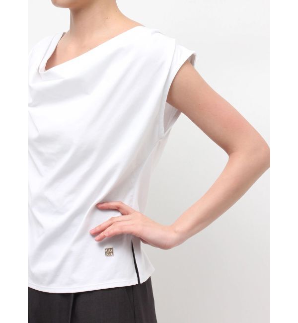 LAGUNAMOON「【接触冷感】オフショルドレープカットトップス」|Tシャツ・カットソー|