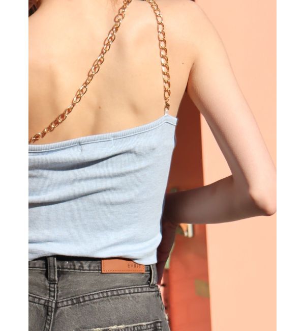 EVRIS「ダブルチェーンワンショルトップス」|キャミソール|