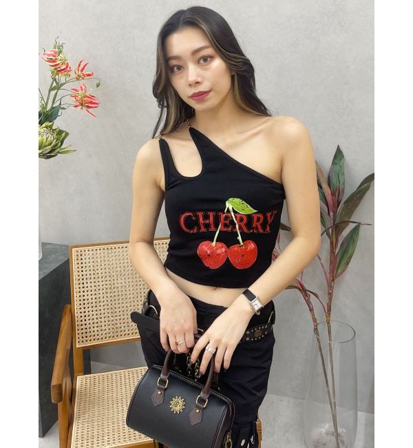 EVRIS「ダブルチェーンワンショルトップス」|キャミソール|