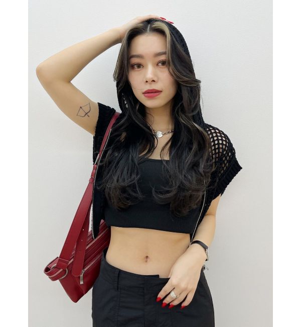 EVRIS「メッシュジップアップニットベスト」|ニット・セーター|