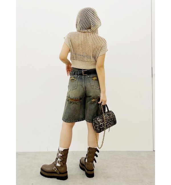 EVRIS「メッシュジップアップニットベスト」|ニット・セーター|