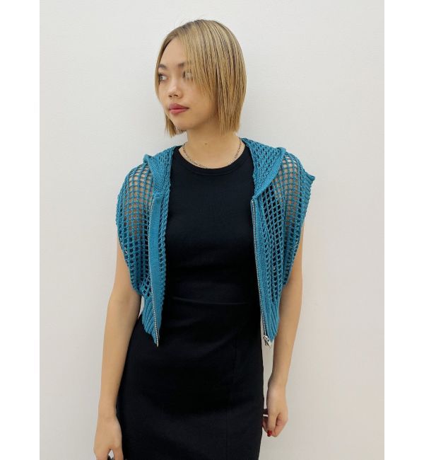 EVRIS「メッシュジップアップニットベスト」|ニット・セーター|