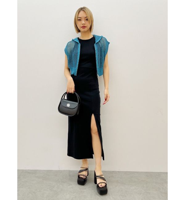 EVRIS「メッシュジップアップニットベスト」|ニット・セーター|