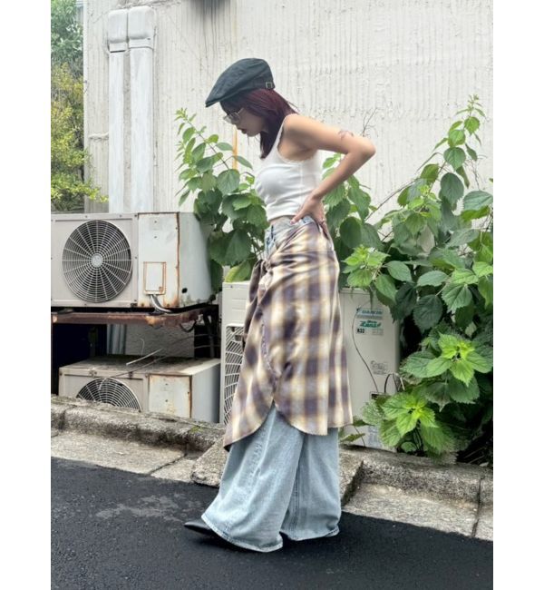 EVRIS「SUNNYチェックオーバーサイズシャツ」|シャツ・ブラウス|