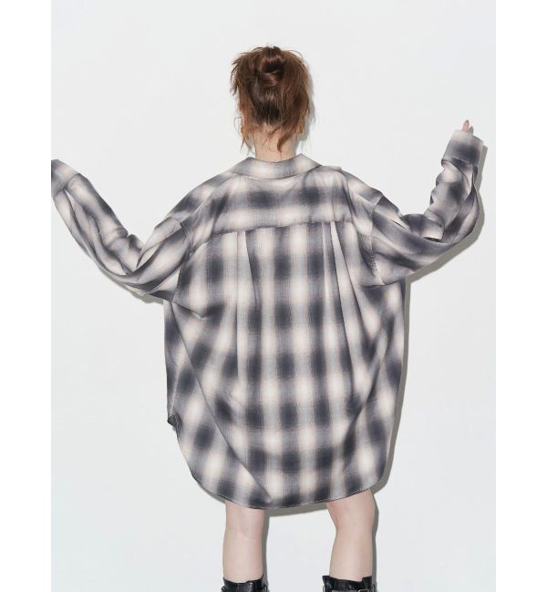 EVRIS「SUNNYチェックオーバーサイズシャツ」|シャツ・ブラウス|