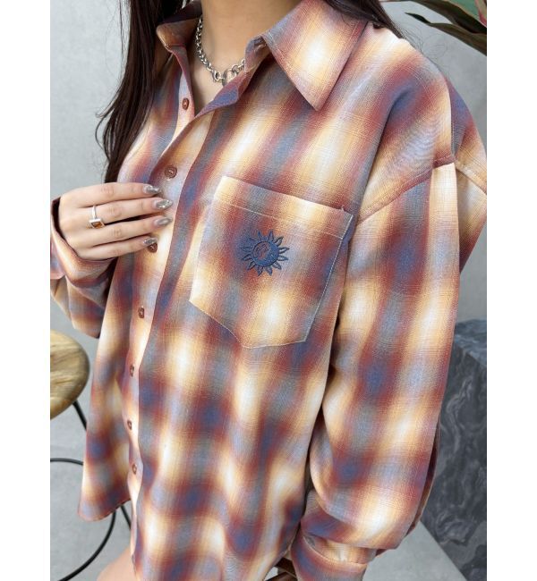 EVRIS「SUNNYチェックオーバーサイズシャツ」|シャツ・ブラウス|