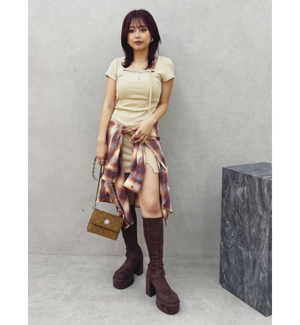 EVRIS「SUNNYチェックオーバーサイズシャツ」|シャツ・ブラウス|