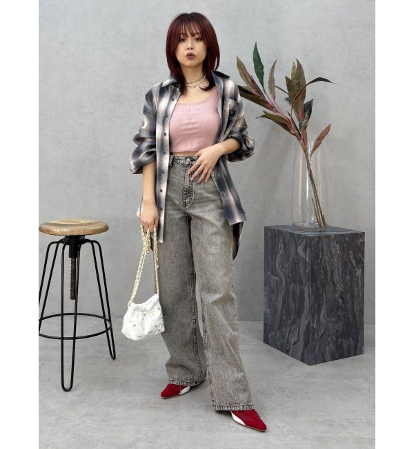 EVRIS「SUNNYチェックオーバーサイズシャツ」|シャツ・ブラウス|