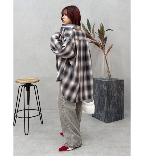 EVRIS「SUNNYチェックオーバーサイズシャツ」|シャツ・ブラウス|