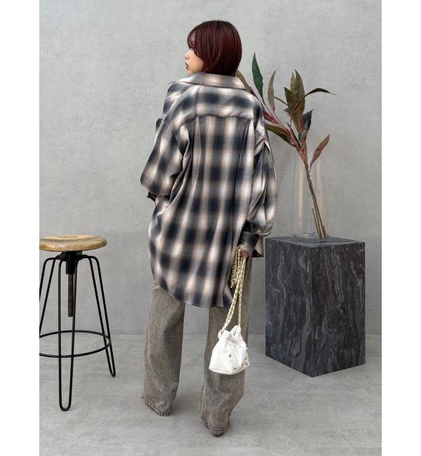 EVRIS「SUNNYチェックオーバーサイズシャツ」|シャツ・ブラウス|