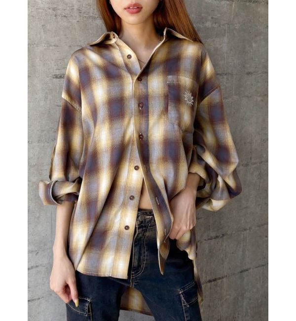 EVRIS「SUNNYチェックオーバーサイズシャツ」|シャツ・ブラウス|