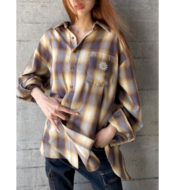 EVRIS「SUNNYチェックオーバーサイズシャツ」|シャツ・ブラウス|