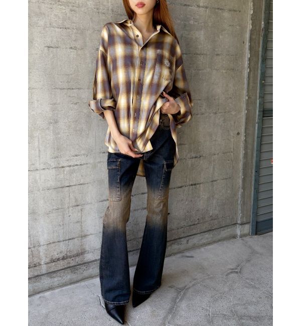 EVRIS「SUNNYチェックオーバーサイズシャツ」|シャツ・ブラウス|