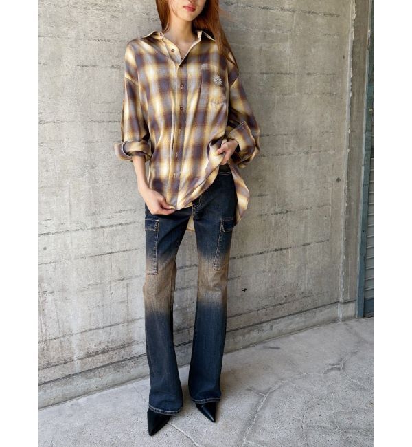 EVRIS「SUNNYチェックオーバーサイズシャツ」|シャツ・ブラウス|