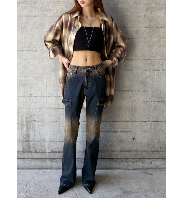 EVRIS「SUNNYチェックオーバーサイズシャツ」|シャツ・ブラウス|