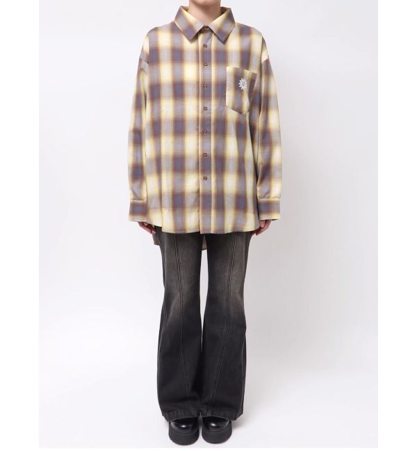 EVRIS「SUNNYチェックオーバーサイズシャツ」|シャツ・ブラウス|