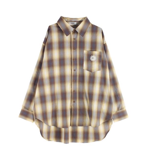 EVRIS「SUNNYチェックオーバーサイズシャツ」|シャツ・ブラウス|