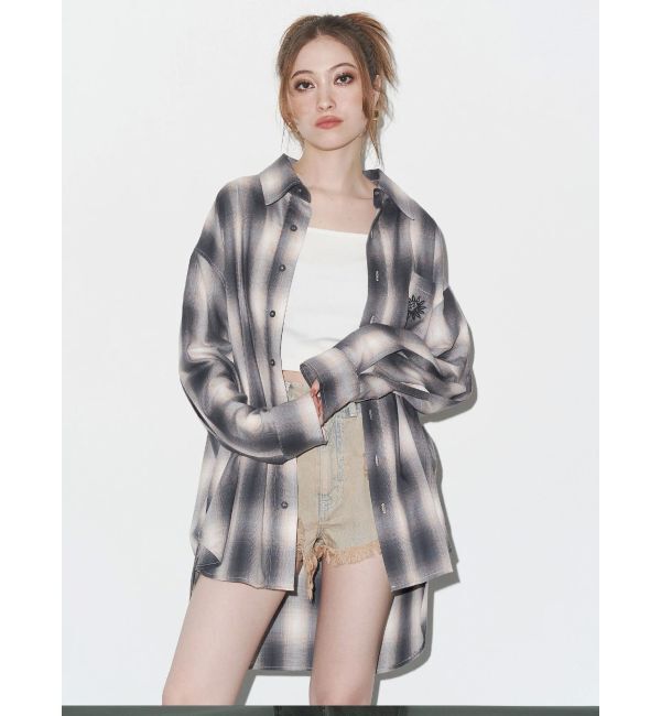 EVRIS「SUNNYチェックオーバーサイズシャツ」|シャツ・ブラウス|