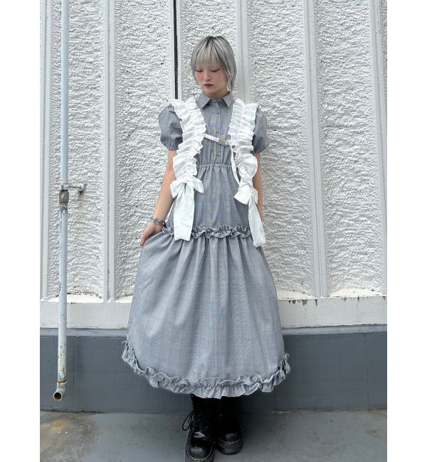 jouetie「ヘムフリルシャツワンピース」|ワンピース|グレー