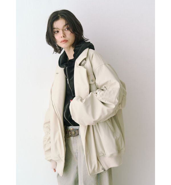 jouetie「ベロアコンパクトラインZIPフーディ【セットアップ対応】」|パーカー|