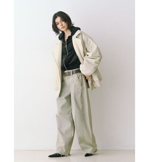 jouetie「ベロアコンパクトラインZIPフーディ【セットアップ対応】」|パーカー|