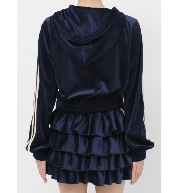 jouetie「ベロアコンパクトラインZIPフーディ【セットアップ対応】」|パーカー|