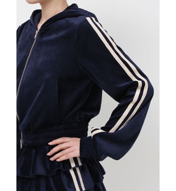 jouetie「ベロアコンパクトラインZIPフーディ【セットアップ対応】」|パーカー|