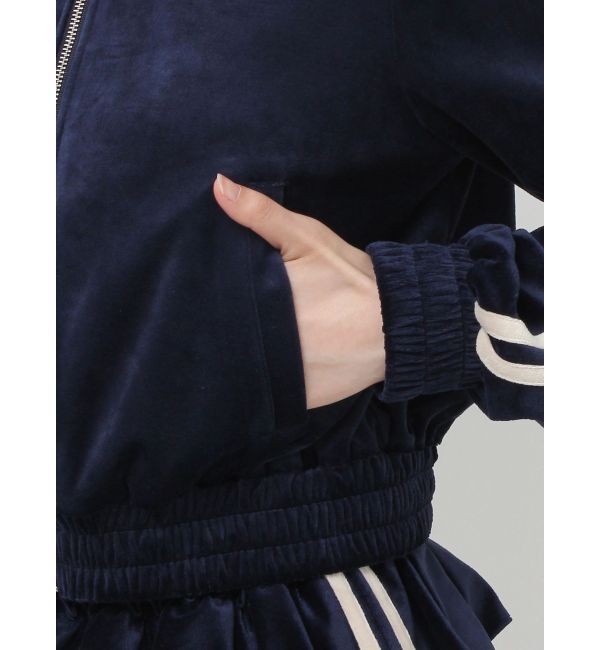 jouetie「ベロアコンパクトラインZIPフーディ【セットアップ対応】」|パーカー|