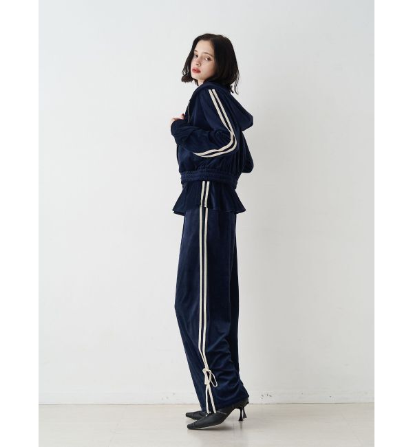 jouetie「ベロアコンパクトラインZIPフーディ【セットアップ対応】」|パーカー|