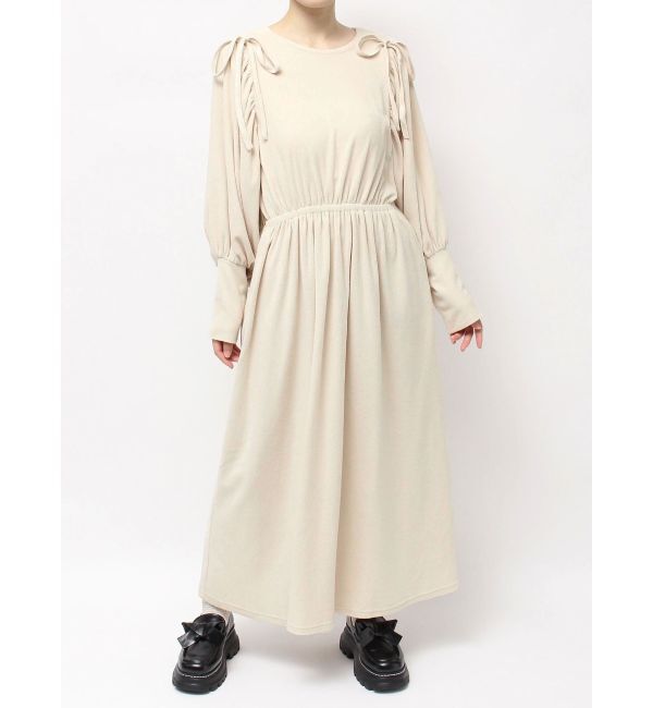 merry jenny「ギャザーギャザーフリースワンピース」|ワンピース|