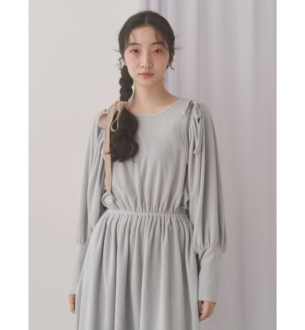 merry jenny「ギャザーギャザーフリースワンピース」|ワンピース|