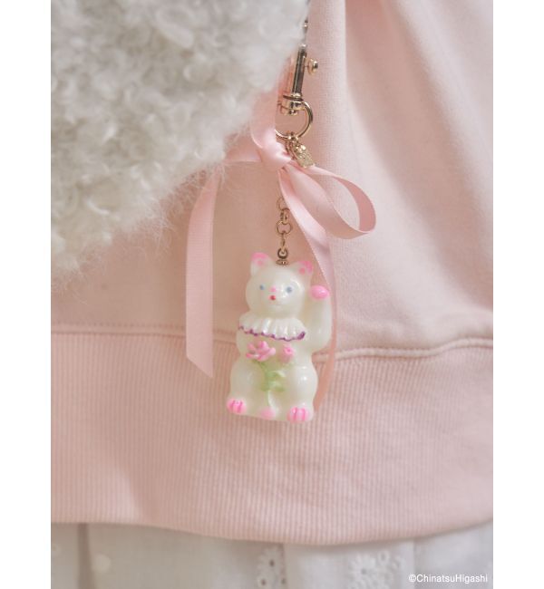 merry jenny「New Wave Sugar cat ribbon charm」|チャーム・キーホルダー|