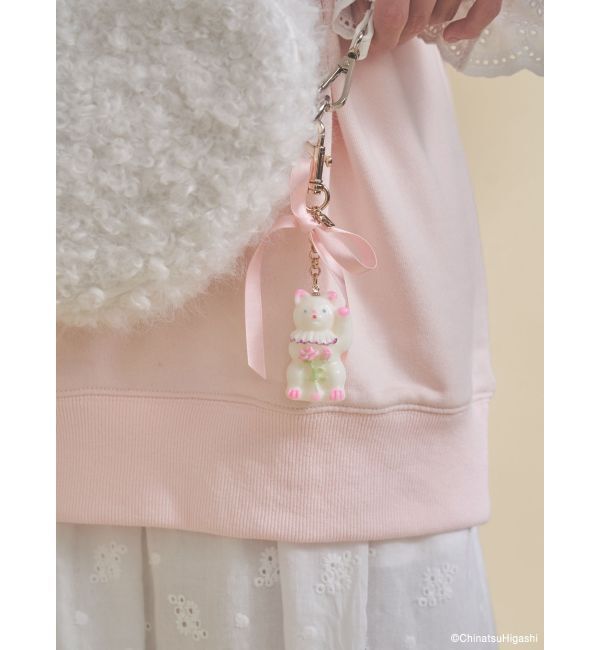 merry jenny「New Wave Sugar cat ribbon charm」|チャーム・キーホルダー|