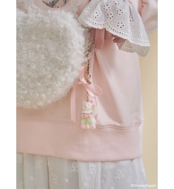 merry jenny「New Wave Sugar cat ribbon charm」|チャーム・キーホルダー|