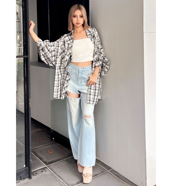 GYDA「BIG checkシャツ」|シャツ・ブラウス|