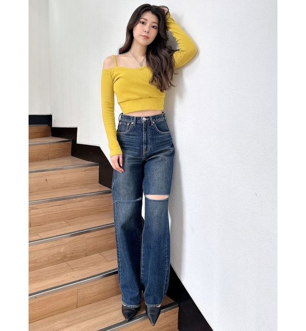 GYDA「カシュクールデザインオフショルトップス」|Tシャツ・カットソー|