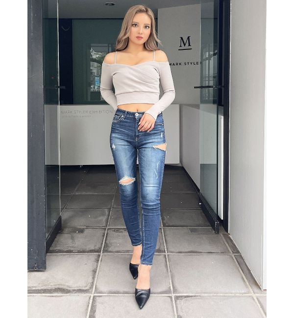 GYDA「カシュクールデザインオフショルトップス」|Tシャツ・カットソー|